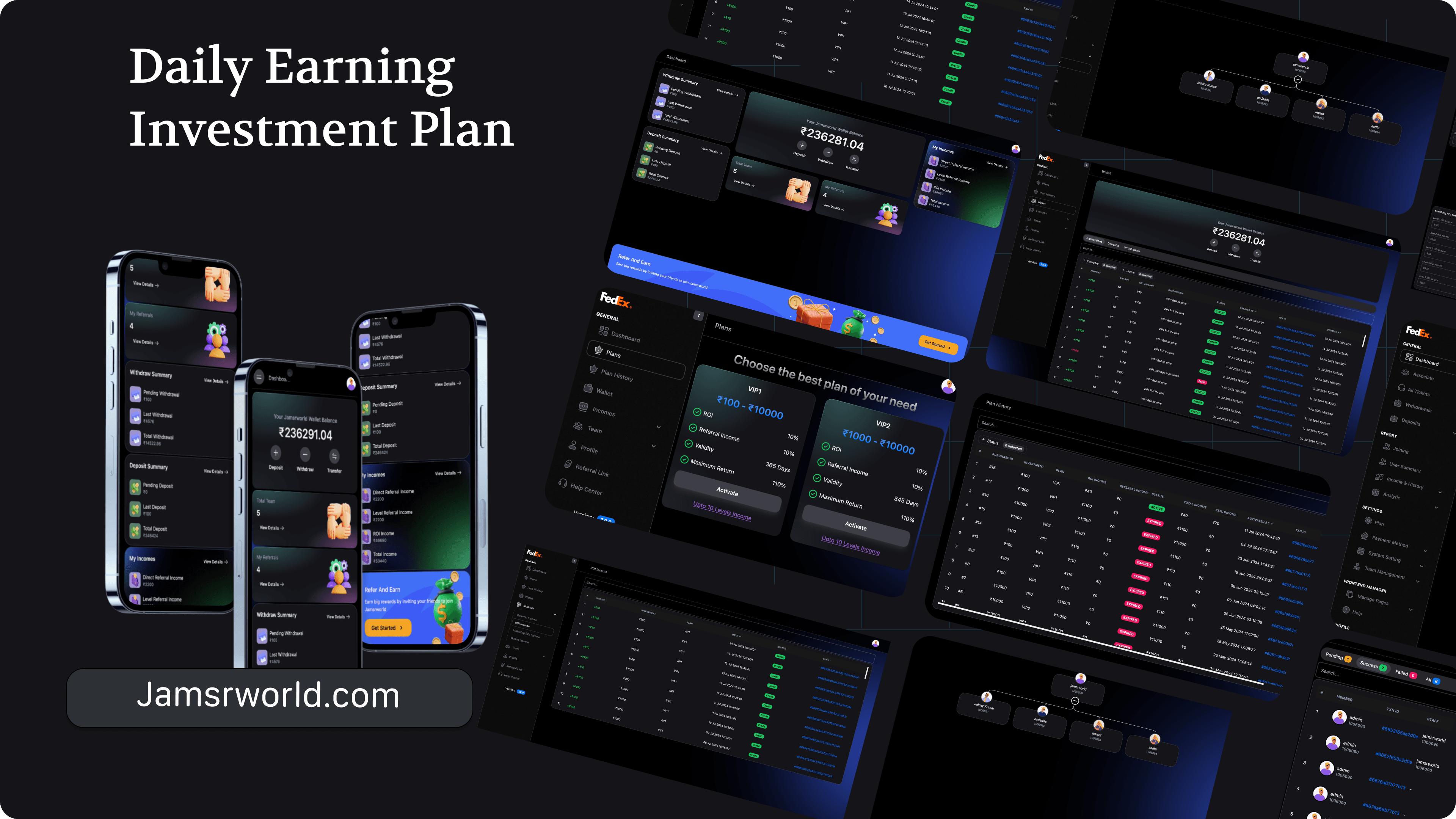 Daily Roi Binary Investment Plan || Daily Earning Investment Plan