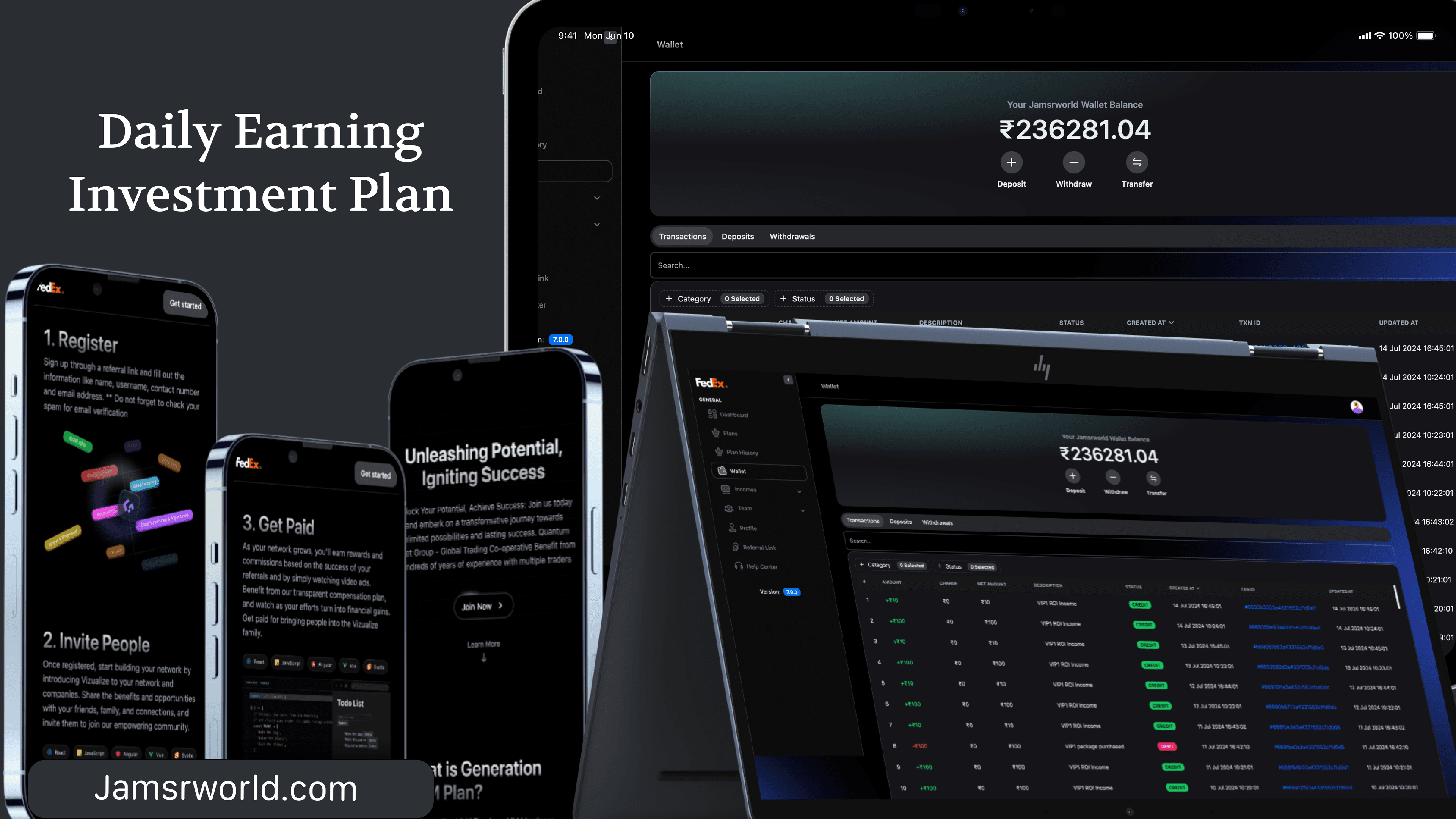 Daily Roi Investment Plan | Daily Earning Investment Plan