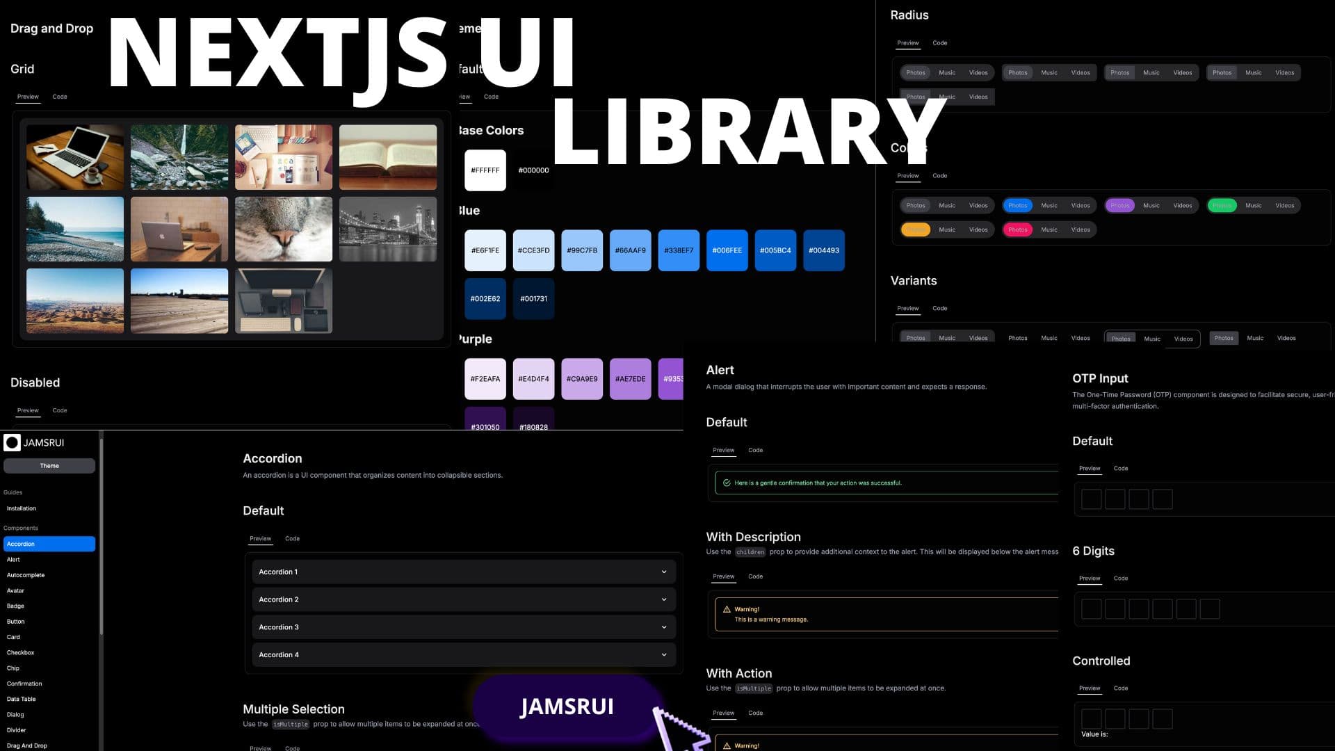 JamsrUI - NextJS UI Library | A Powerful Next.js UI Components Library