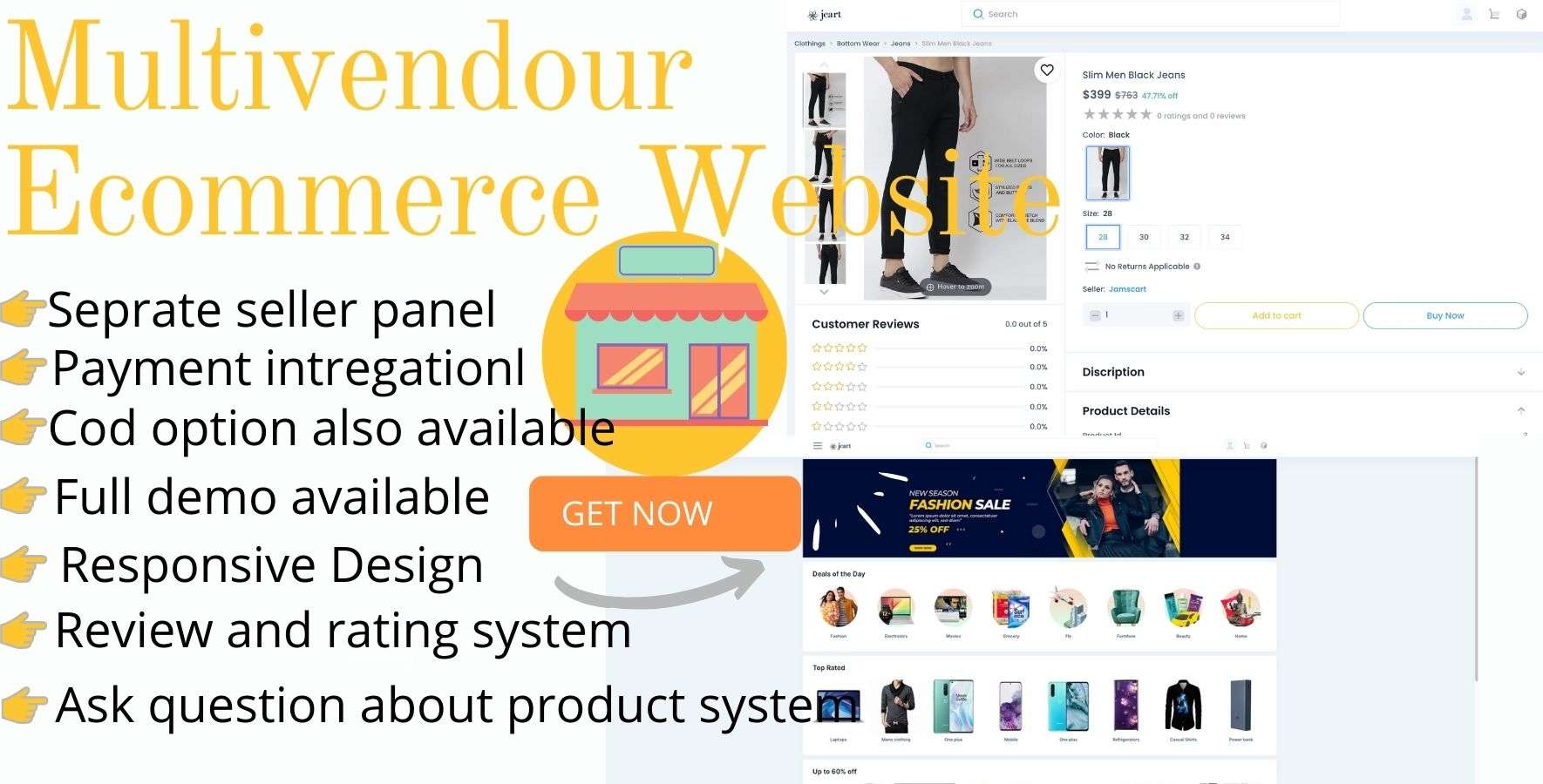 Multi vendor ECommerce Website